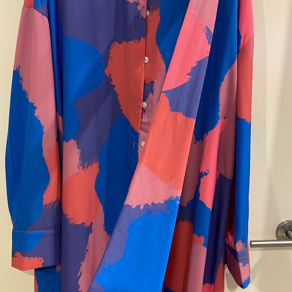 Shein Curve shirt dress with tie - Picture 4 of 5